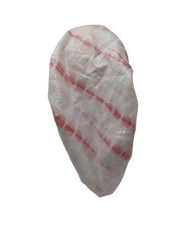 SG CS-05RS Ruby/Silver Lurex Tie Dye Adjustable Pre-Tied Bandanna myselflingerie.com